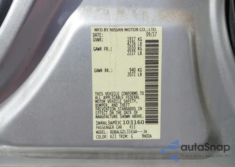 2018 Nissan Altima 2.5 S from USA, damaged, VIN 1N4AL3AP0JC103160